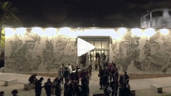گزارش ویدئویی از نمایشگاه آثار vhils در گالری GGA میامی
